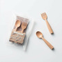 Set de tacamuri bebelusi Miniware My First Cutlery, 100% din materiale naturale biodegradabile, Toffee - 1