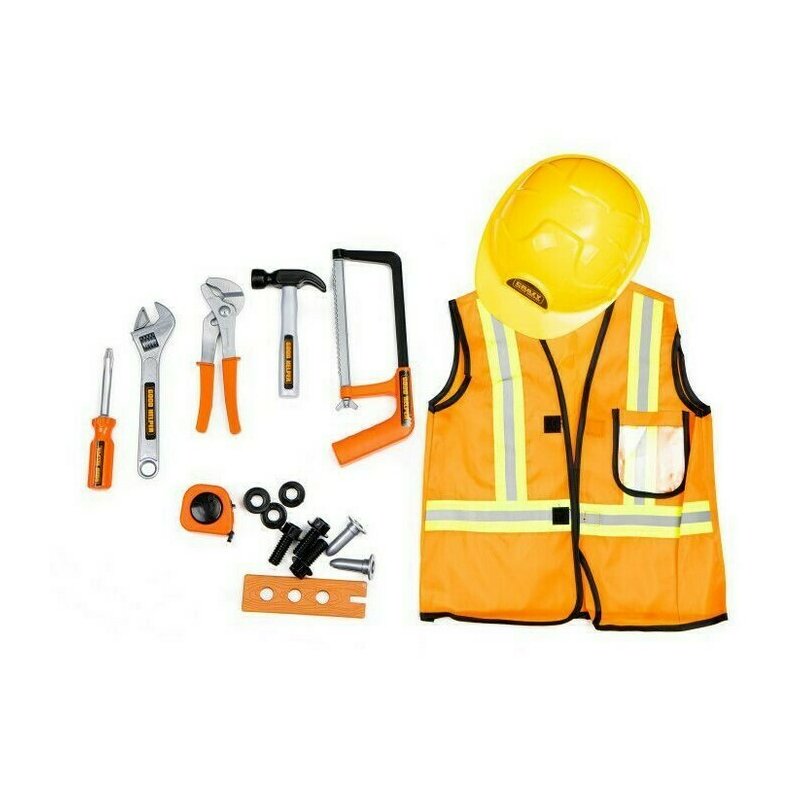 Ecotoys - set de joaca unelte cu vesta de lucru