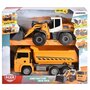 Dickie Toys - Set vehicule Camion basculant Construction Twin Pack MAN,  Cu buldozer Liebherr L566 Xpower - 5