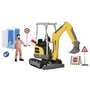 Dickie Toys - Set de joaca Excavator Road Work Neuson,  Cu figurina, Cu Excavator, Cu semne rutiere - 1