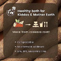 Set diversificare hrana bebelusi Miniware Healthy Meal, 100% din materiale naturale biodegradabile, 3 piese, Toffee/Peach - 2