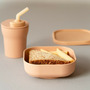Set diversificare hrana bebelusi Miniware Sip&Snack, 100% din materiale naturale biodegradabile, 3 piese, Toffee - 2