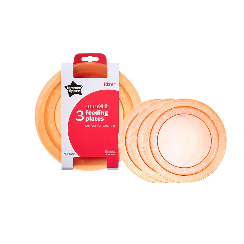Tommee tippee - set farfurii essentials, 3 buc, portocaliu