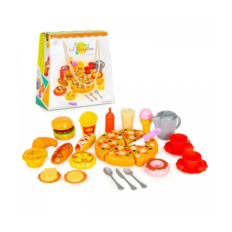 Set Fast Food pentru copii, 42 elemente, Ecotoys HC429510