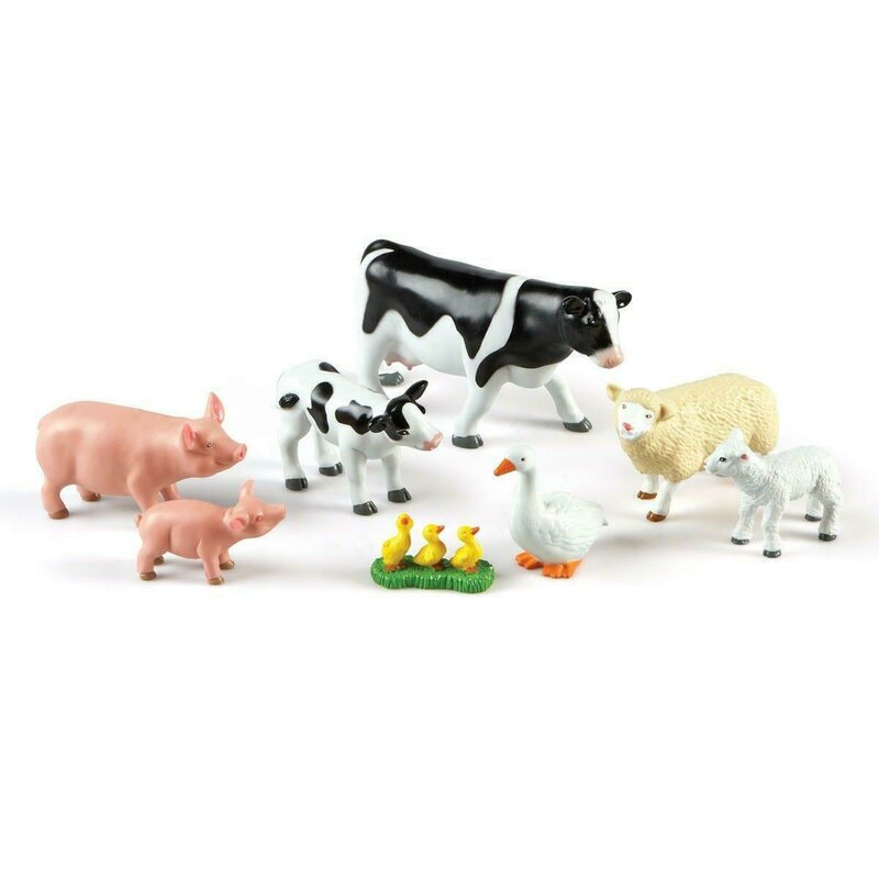 Learning resources - set figurine ferma mama si puiul