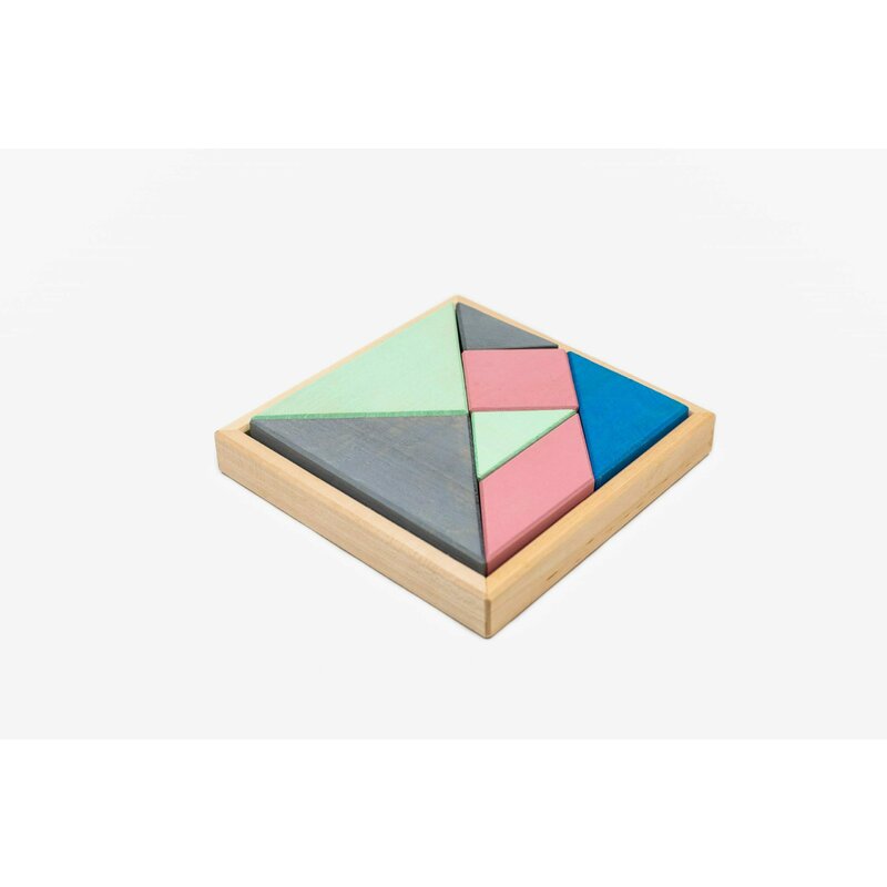 Marc toys - set handmade , tangram turcoaz