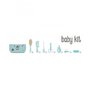 Set Igiena Copii Baby Kit , Cu 7 piese si gentuta cu fermoar,  Azure, Miniland - 3