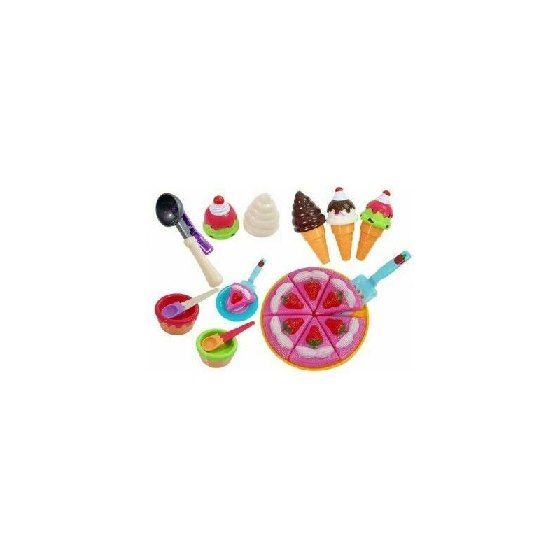 Set inghetata si prajitura de joaca, pentru copii, multicolor, LeanToys, 5038 Bucatarii copii