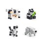 Set joc constructii magnetice PIXIO Black & White Animals, 195 piese, aplicatie gratuita iOS sau Android - 2