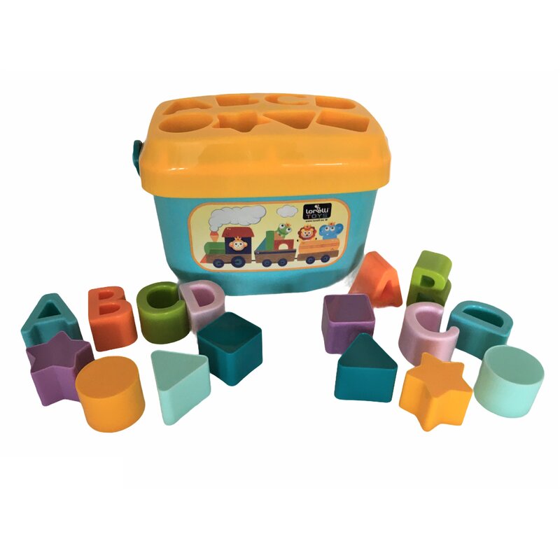 Lorelli - cuburi , 16 piese, diverse forme, multicolor
