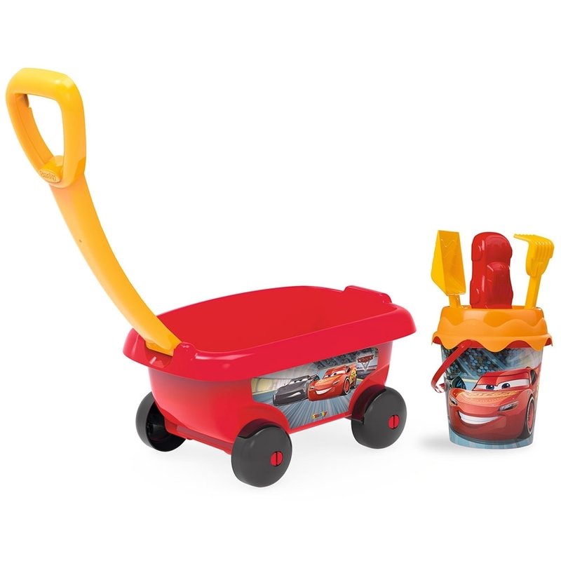 Smoby - set jucarii nisip carucior cars cu accesorii