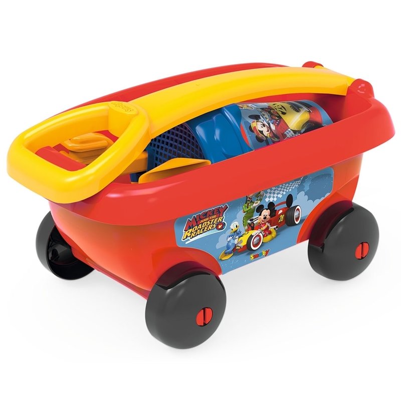 Smoby - set jucarii nisip carucior mickey cu accesorii