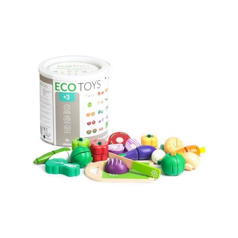 Set legume din lemn Ecotoys 20 buc