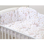 Set lenjerie din bumbac cu protectie laterala pentru pat bebe 120 x 60 cm, Circ Roz - 3