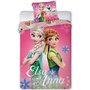 Set lenjerie pat copii Frozen Elsa and Anna 100x135 + 40x60 SunCity FRA576487 - 1
