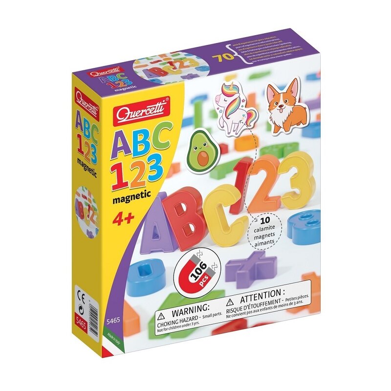 Quercetti - set magnetic abc 123