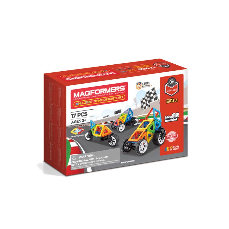 Clicstoys - Set de constructie Magnetic Vehicule , Magformers , 17 piese