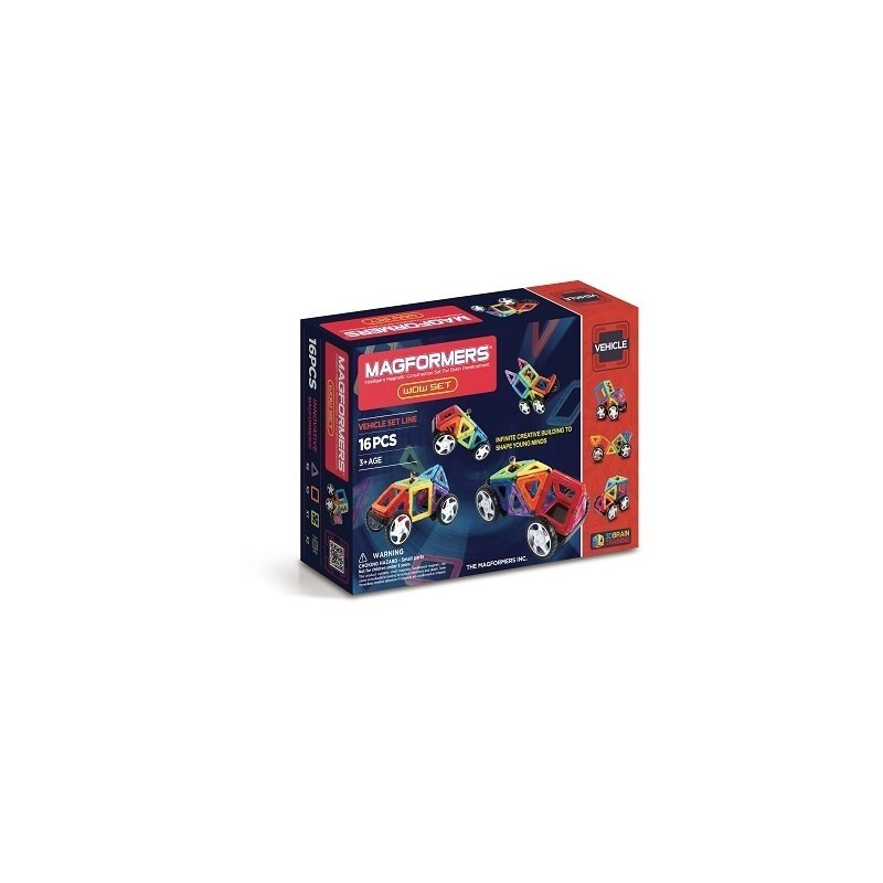 Clicstoys - set magnetic de construit- magformers wow 16 piese