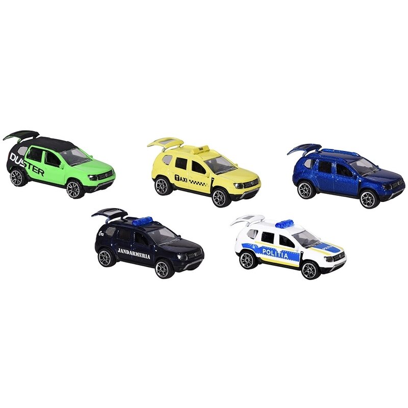 Majorette - Set vehicule Dacia Duster, 5 masinute