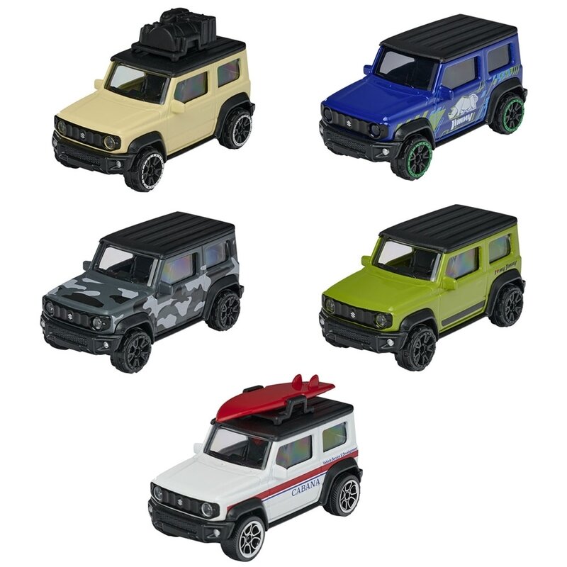 Set Majorette Suzuki Jimny cu 5 masinute din metal