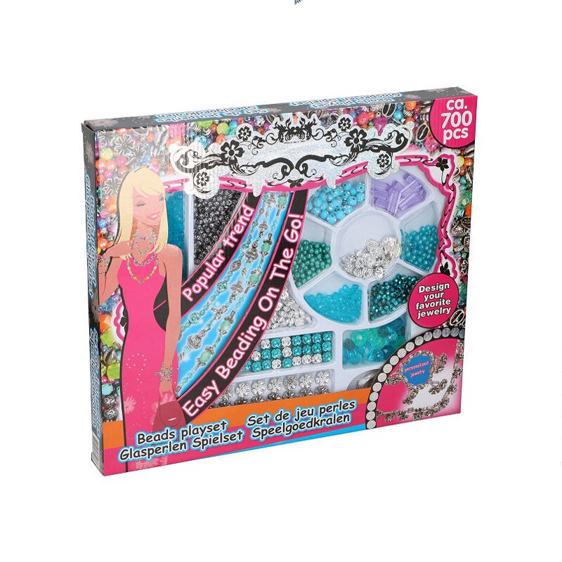 Eddy toys - set margele decorative 700 piese, albastru