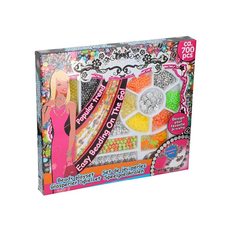 Eddy toys - set margele decorative 700 piese, galben