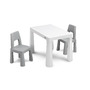 Toyz - Set masuta cu scaunele pentru copii, Monti, Cu 2 sertare incluse, Cu inaltime reglabila, Usor de asamblat, 77x50 cm, 3 ani+, Gri - 1