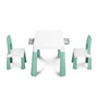Toyz - Set masuta cu scaunele pentru copii, Monti, Cu 2 sertare incluse, Cu inaltime reglabila, Usor de asamblat, 77x50 cm, 3 ani+, Verde - 2
