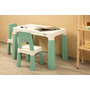 Toyz - Set masuta cu scaunele pentru copii, Monti, Cu 2 sertare incluse, Cu inaltime reglabila, Usor de asamblat, 77x50 cm, 3 ani+, Verde - 9