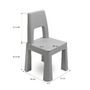 Toyz - Set masuta cu scaunele pentru copii, Monti, Cu 2 sertare incluse, Cu inaltime reglabila, Usor de asamblat, 77x50 cm, 3 ani+, Verde - 11