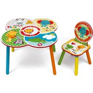 Fisher Price - Set Multifunctional Masuta cu 1 scaunel It's Giggle Time din Lemn, 60x60 cm