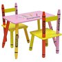 Style - Set masuta si 2 scaunele Crayon, Pink - 1