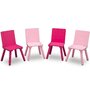 Delta Children - Set Masuta cu 4 scaunele din Lemn, 80x60 cm, Alb/Roz - 2