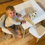 Set masuta si doua scaune, FreeON, Athena, Pentru copii, Din lemn, Conform cu standardele europene de securitate EN71-1;2018, EN71-2:2020, EN71-3:2021, Alb - 2