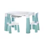 Set masuta si doua scaune, FreeON, Neo, Pentru copii, Cu doua sertare, Cu masa reglabila la doua inaltimi, Conform cu standardele europene de securitate EN71-1;2018, EN71-2:2020, EN71-3:2021, Verde - 1