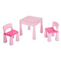 Set masuta si doua scaune, New Baby, Pentru copii, Pink, Cu parte detasabila si reversibila, Partea reversibila pentru Lego Duplo - 3