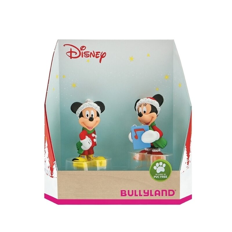 Bullyland - set figurine minnie si mickey, craciun