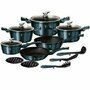 Set oale, cratite si tigai marmorate, 18 piese, din aluminiu forjat, METALLIC LINE Aquamarine Edition, Berlinger Haus, BH 7036 - 1