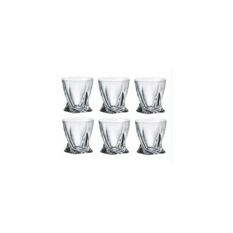 Set pahare cristal 6 piese 350 ML BOHEMIA QUADRO 071523