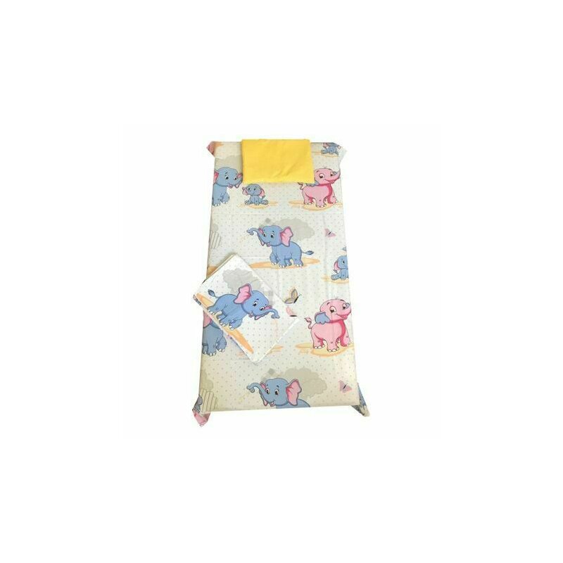 Deseda - set paturica bebe cu cearsaf si pernuta pt pat 120x60 cm animalute