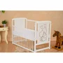 Set Patut din lemn bebe 120x60 cm, Saltea Cocos Confort II si Protectie impermeabila Qmini - 3