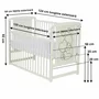 Set Patut din lemn bebe 120x60 cm, Saltea Cocos Confort II si Protectie impermeabila Qmini - 8