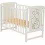 Set Patut din lemn bebe 120x60 cm, Saltea Cocos Confort II si Protectie impermeabila Qmini - 11