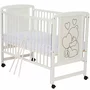Set Patut din lemn bebe 120x60 cm, Saltea Cocos Confort II si Protectie impermeabila Qmini - 18