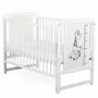 Set Patut din lemn bebe Babyneeds, Timmi Girafa cu laterala culisanta, 120x60 cm, Alb + Saltea patut bebe, Cocos Confort II, Cu fibre de cocos si strat de burete, 120x60x10 cm + Protectie impermeabila, Pentru patuturi 120x60 cm, Alb - 10