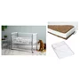 Set Patut din lemn cu laterala culisanta, Saltea Cocos Confort II si Protectie impermeabila Qmini - 2