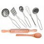 Set de bucatarie, Jokomisiada, Pentru copii, Include sort, boneta, manusi si accesorii, Contine 18 piese, 3 ani+, Pink - 7