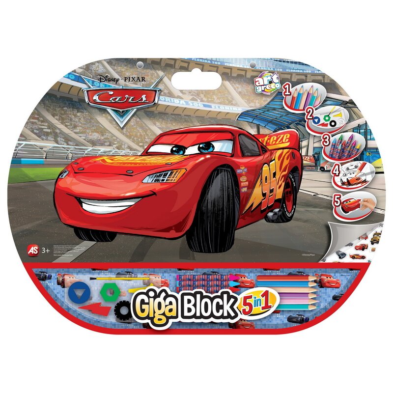 AS - Set Giga block , Disney Cars , 5 in 1, Pentru desen