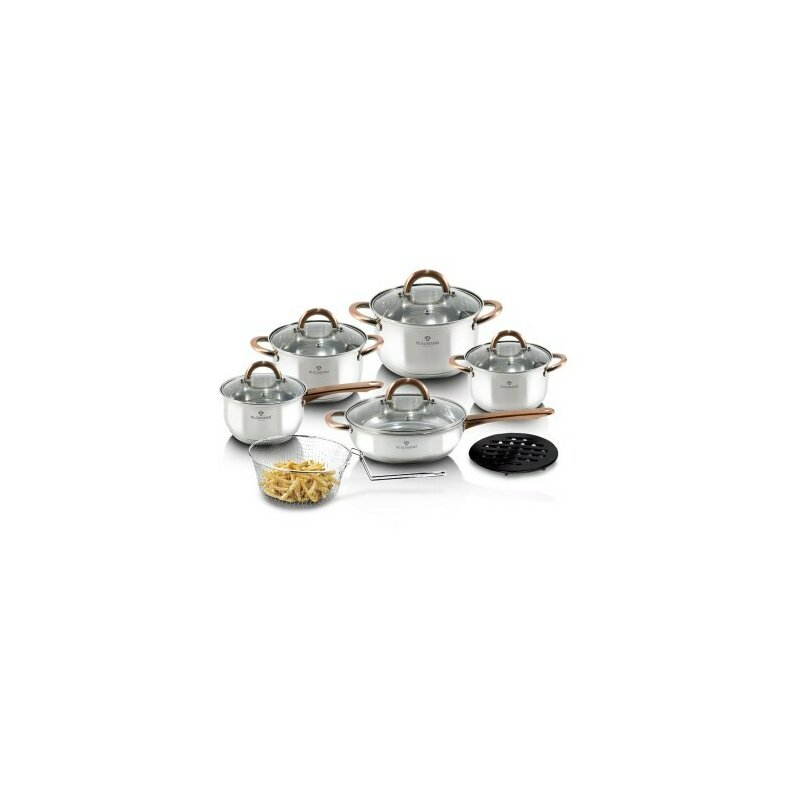 Set pentru gatit, 13 piese, oale, cratite si accesorii, Gourmet Line, Blaumann BL-3244