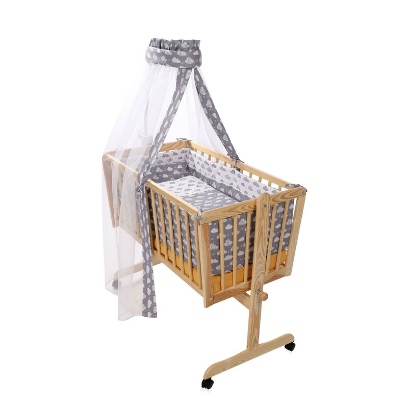 Lorelli - set pentru patut balansoar eva ranforce grey clouds